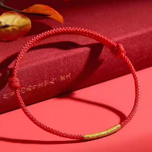 Ben Ming Nian Red String Bracelet – Adjustable Handmade Rope , Chinese Zodiac Protection, Lucky Gift for Couples Families