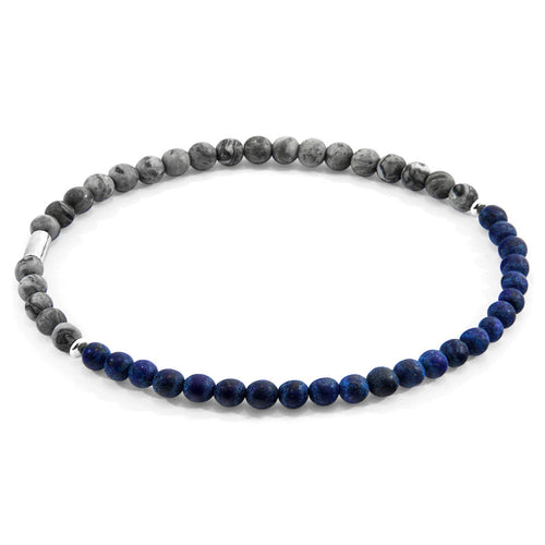 Blue Sodalite and Grey Jasper Alexander Silver and Stone SKINNY