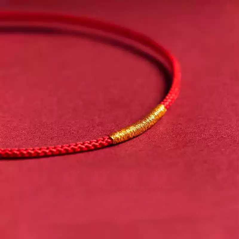 Ben Ming Nian Red String Bracelet – Adjustable Handmade Rope , Chinese Zodiac Protection, Lucky Gift for Couples Families