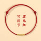 Ben Ming Nian Red String Bracelet – Adjustable Handmade Rope , Chinese Zodiac Protection, Lucky Gift for Couples Families