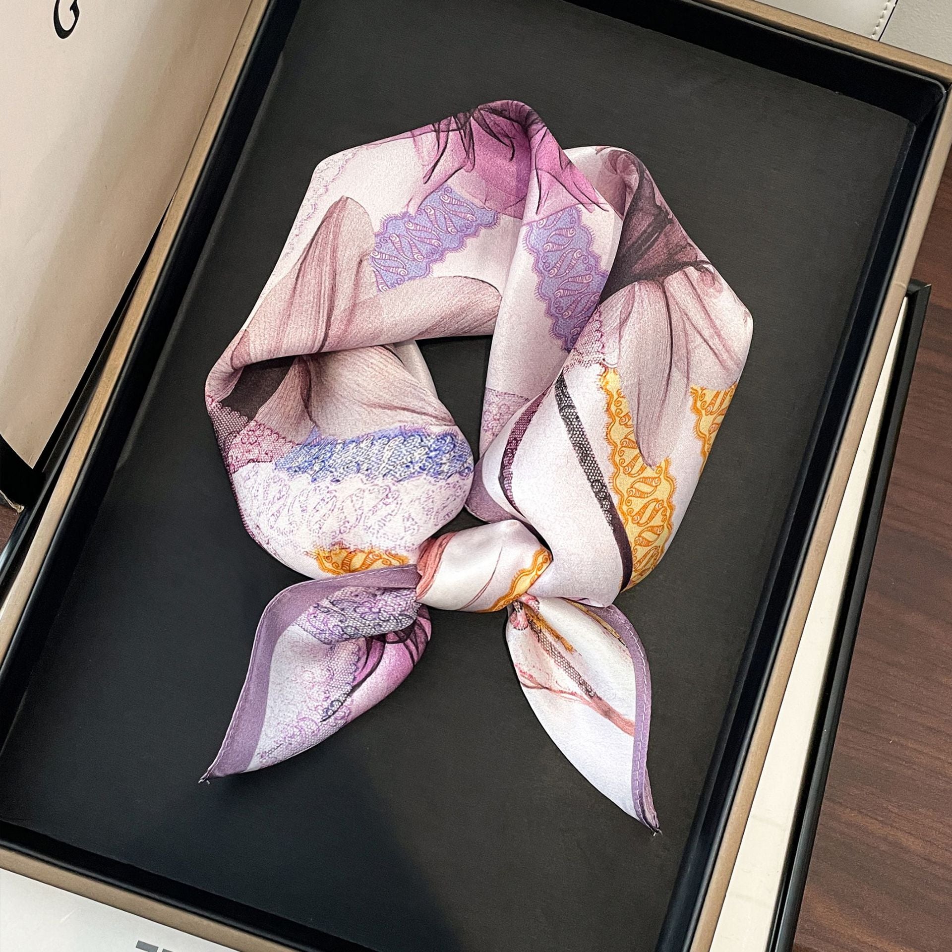 Pure Mulberry Silk Square Scarf - 21