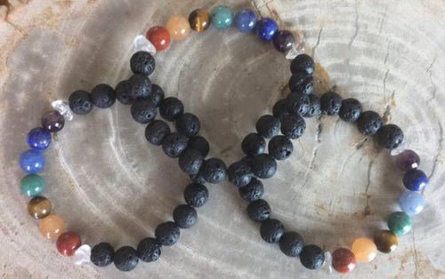 Aromatherapy Chakra Diffuser Bracelet with Genuine Gemstones! - DestinyAxis