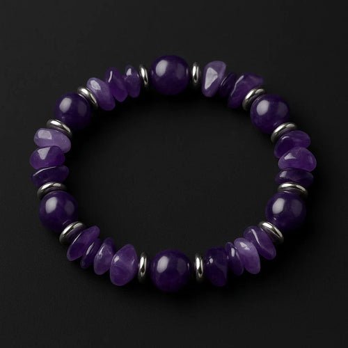 Handmade Natural Blue stone and chip Bead Bracelet - DestinyAxis