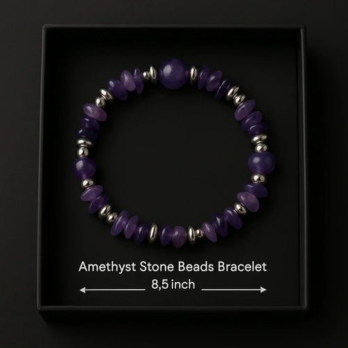 Handmade Natural Blue stone and chip Bead Bracelet - DestinyAxis